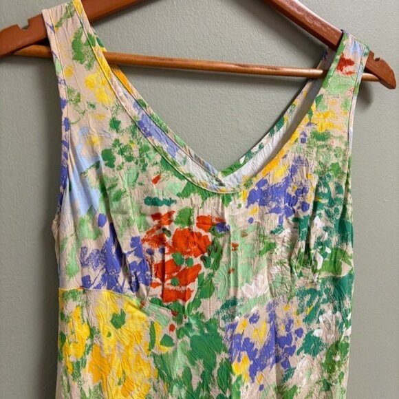 Hula Moon by Jams World Womens Paolo's Garden Dress Size M Hippie Hawaiian Beach - Picture 2 of 10